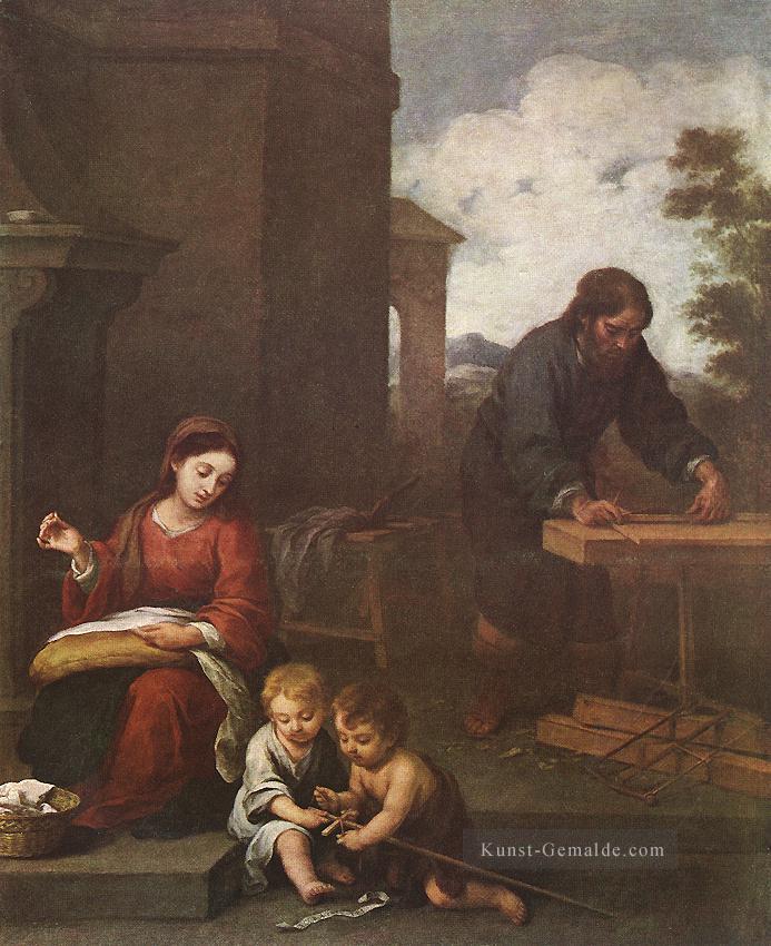 Heilige Familie mit dem Kind St John spanischen Barock Bartolomé Esteban Murillo Ölgemälde
